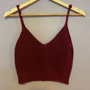 Women’s S Burgundy Sweater Tank Top